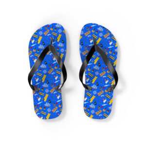 Portuguese Symbols Bright Blue Flip-Flops