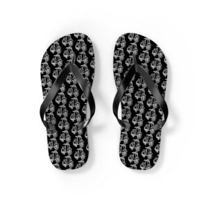 Black Italian Motorino Flip Flops