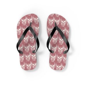 The Soft Pink Skull Flip-Flops