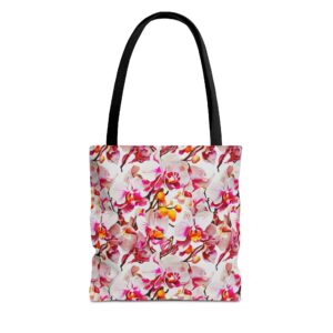 Brilliant Pink and Yellow Orchids Tote Bag