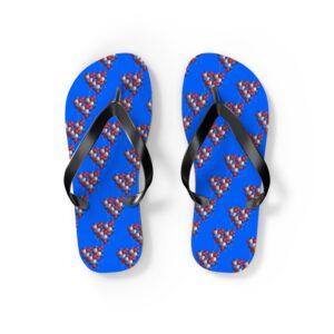 Blue French Balloons Flip Flops