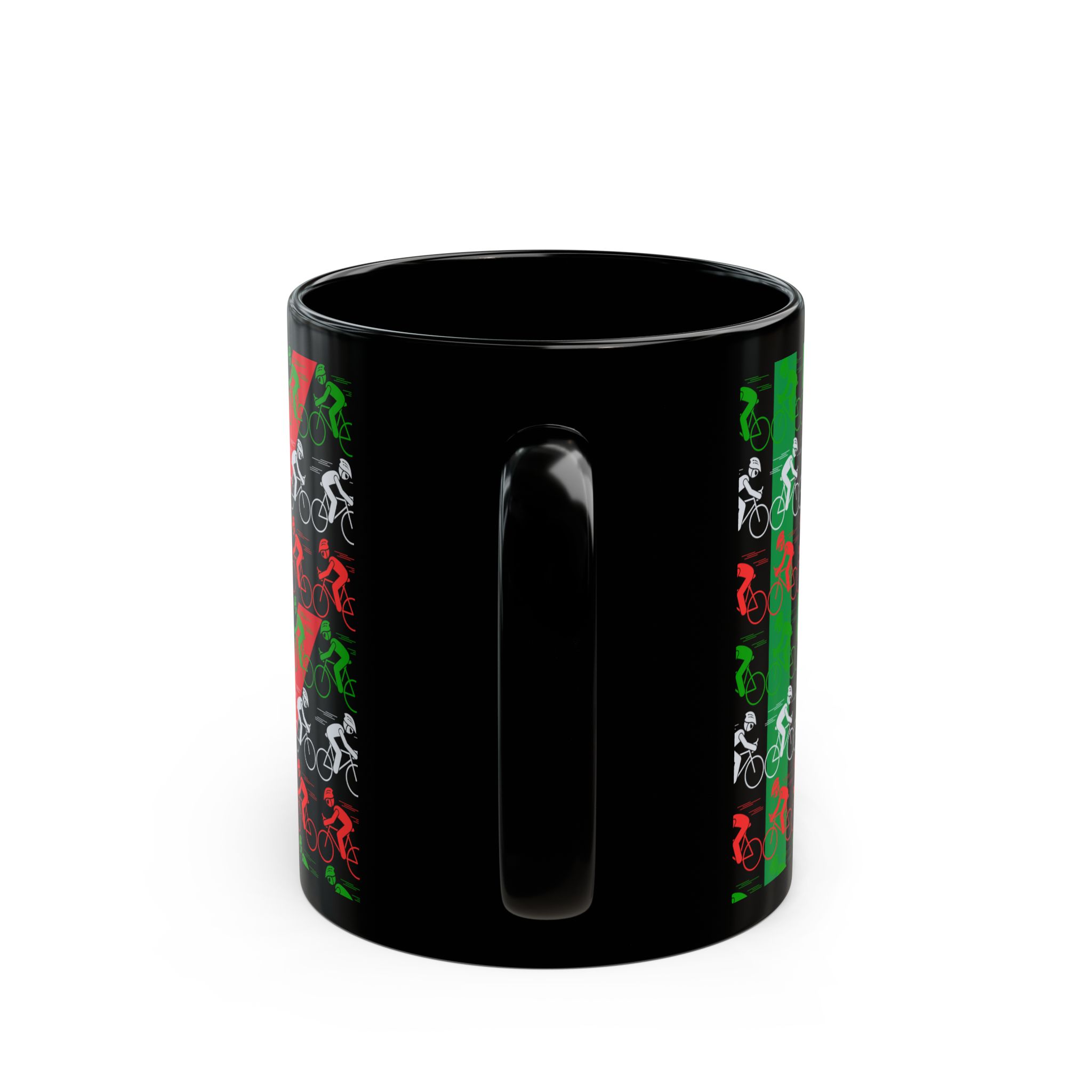 Italy Cycling Black Mug 4 Italy Cycling Black Mug - Image 4