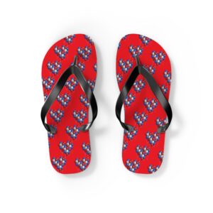 Red French Balloons Flip Flops