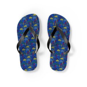 Life in Portugal Symbols Dark Blue Flip-Flops