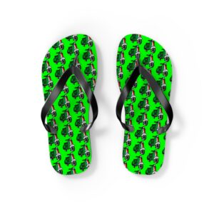 Bright Green Tricolori Motorino Flip Flops