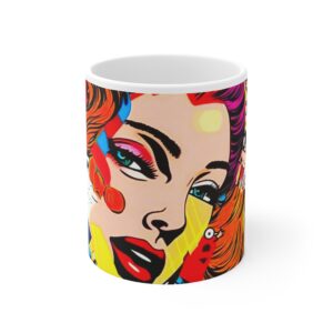 Vibrant Pop Art Ceramic Mug, 11oz