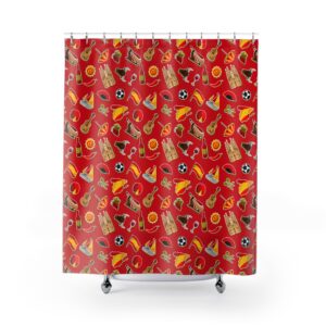 Spanish Symbols Shower Curtain
