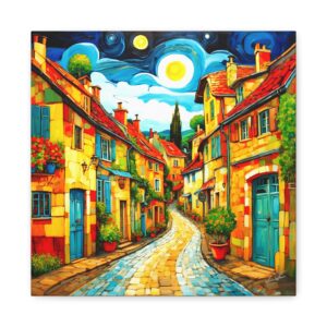 Summer Lane in a Provence Village Canvas, Stretched, 1.25"