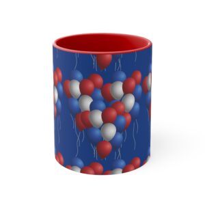 Dark Blue French Balloons Mug 11oz Accent Mug