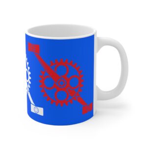 Cycling Gears Blue Mug