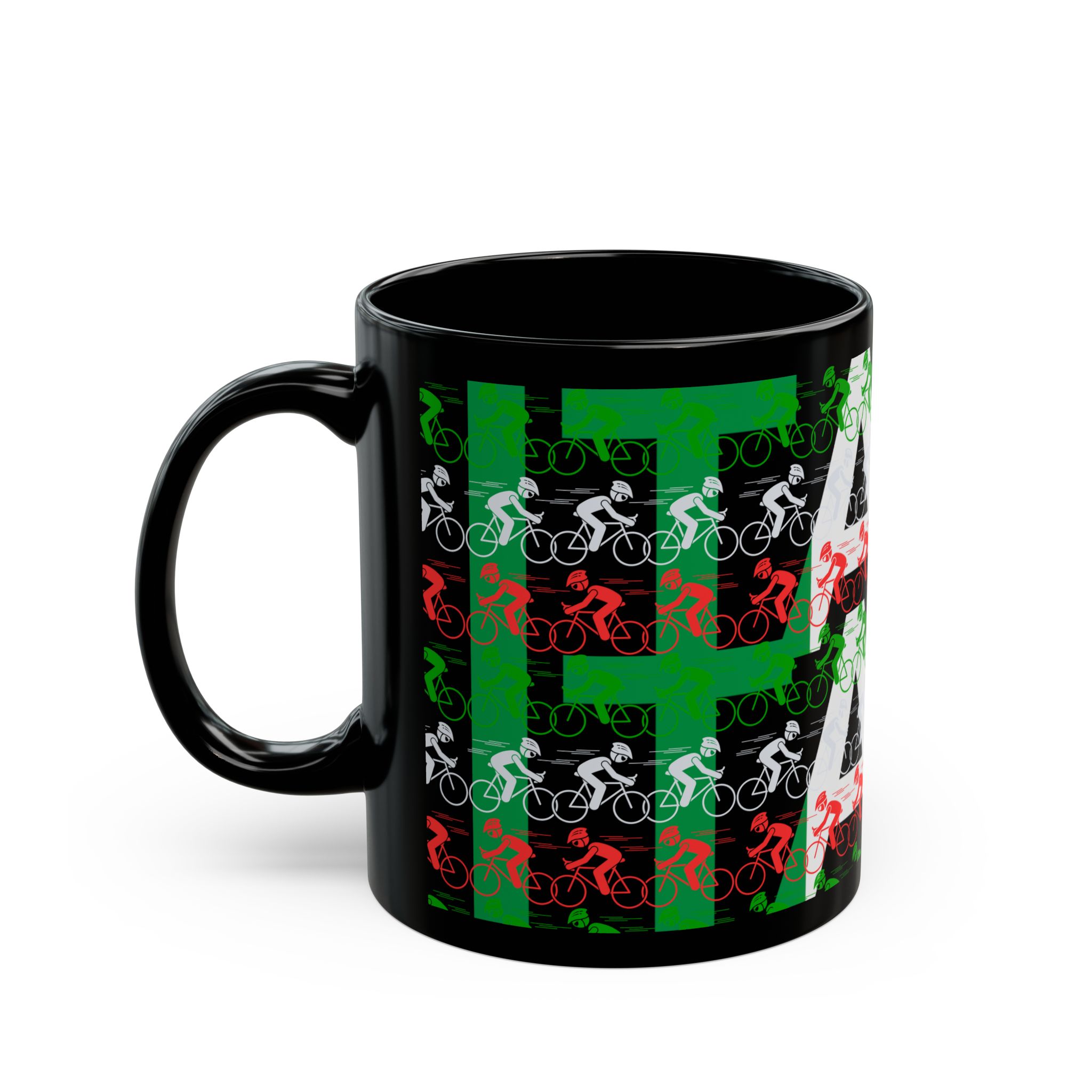 Italy Cycling Black Mug 3 Italy Cycling Black Mug - Image 3