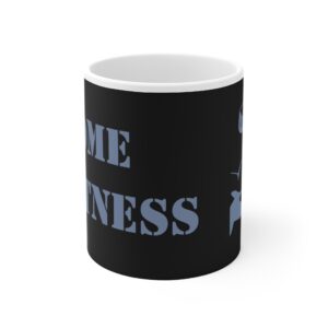 Arms of Steel, Black Ceramic Mug 11oz