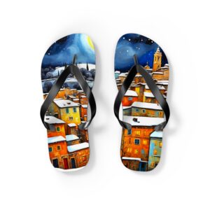 Winter in the Village Flip Flops
