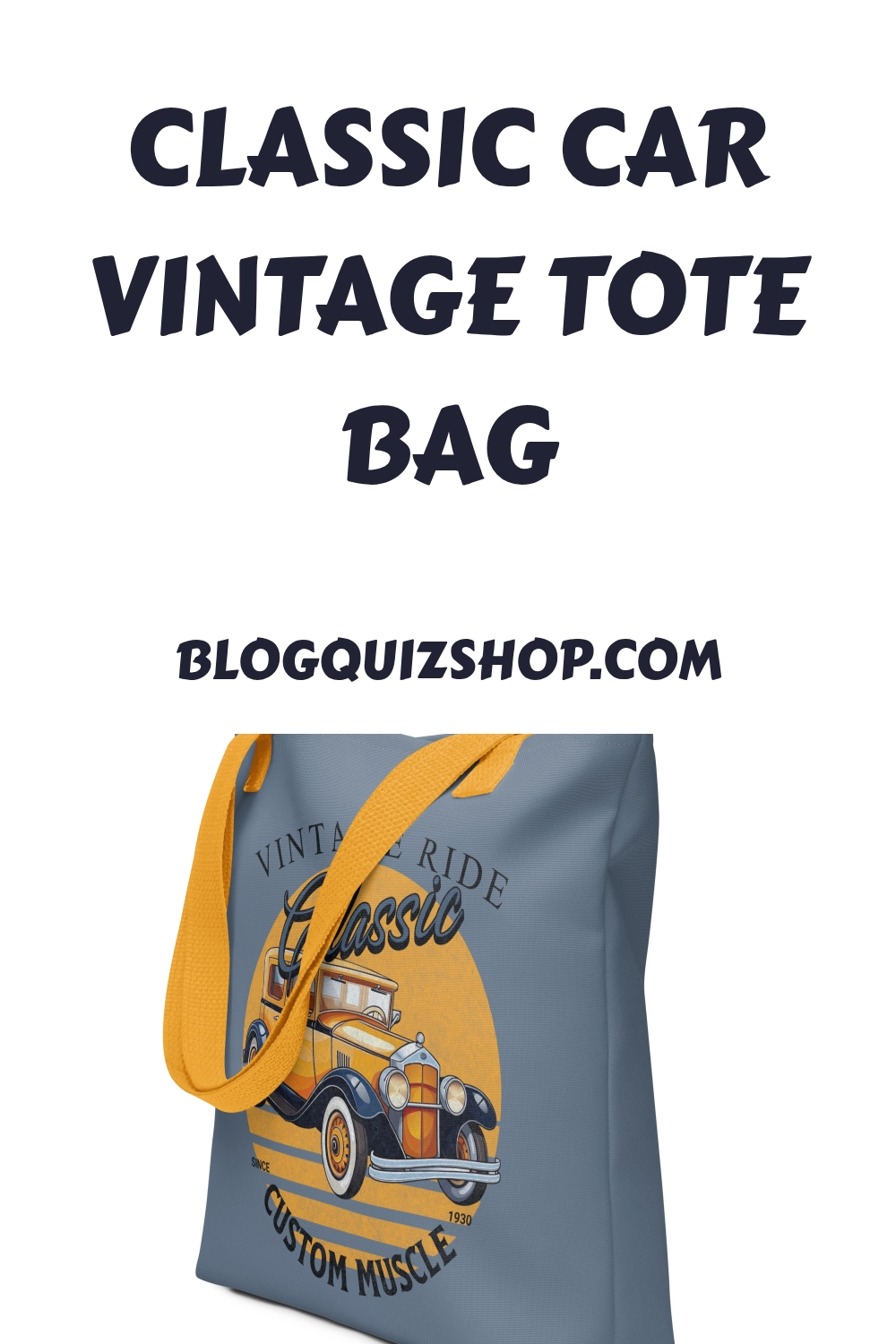 Classic Car Vintage Tote Bag generated pin 25857 1