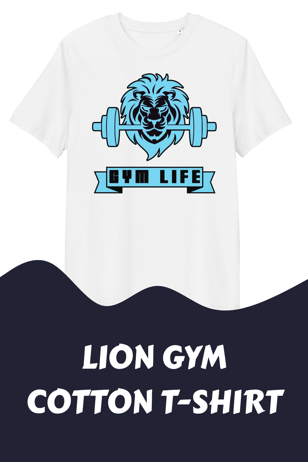 Lion Gym Cotton T Shirt generated pin 27608 1