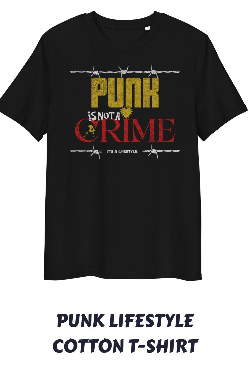 Punk Lifestyle Cotton T Shirt generated pin 26704 1