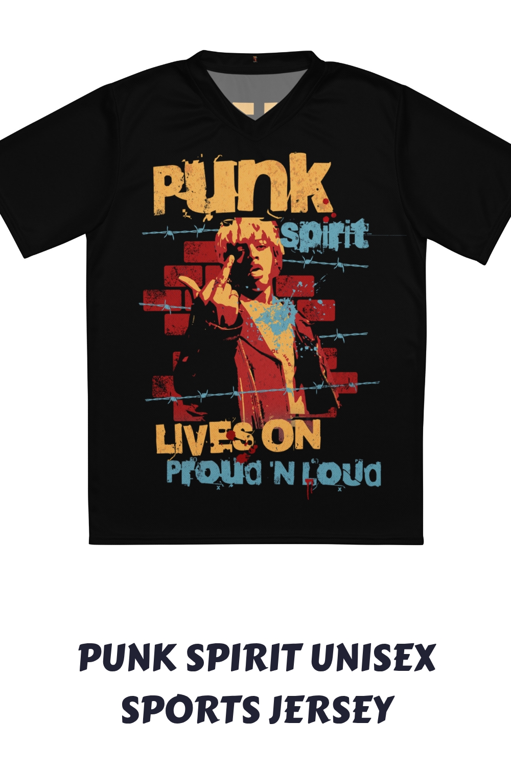Punk Spirit Unisex Sports Jersey generated pin 25214