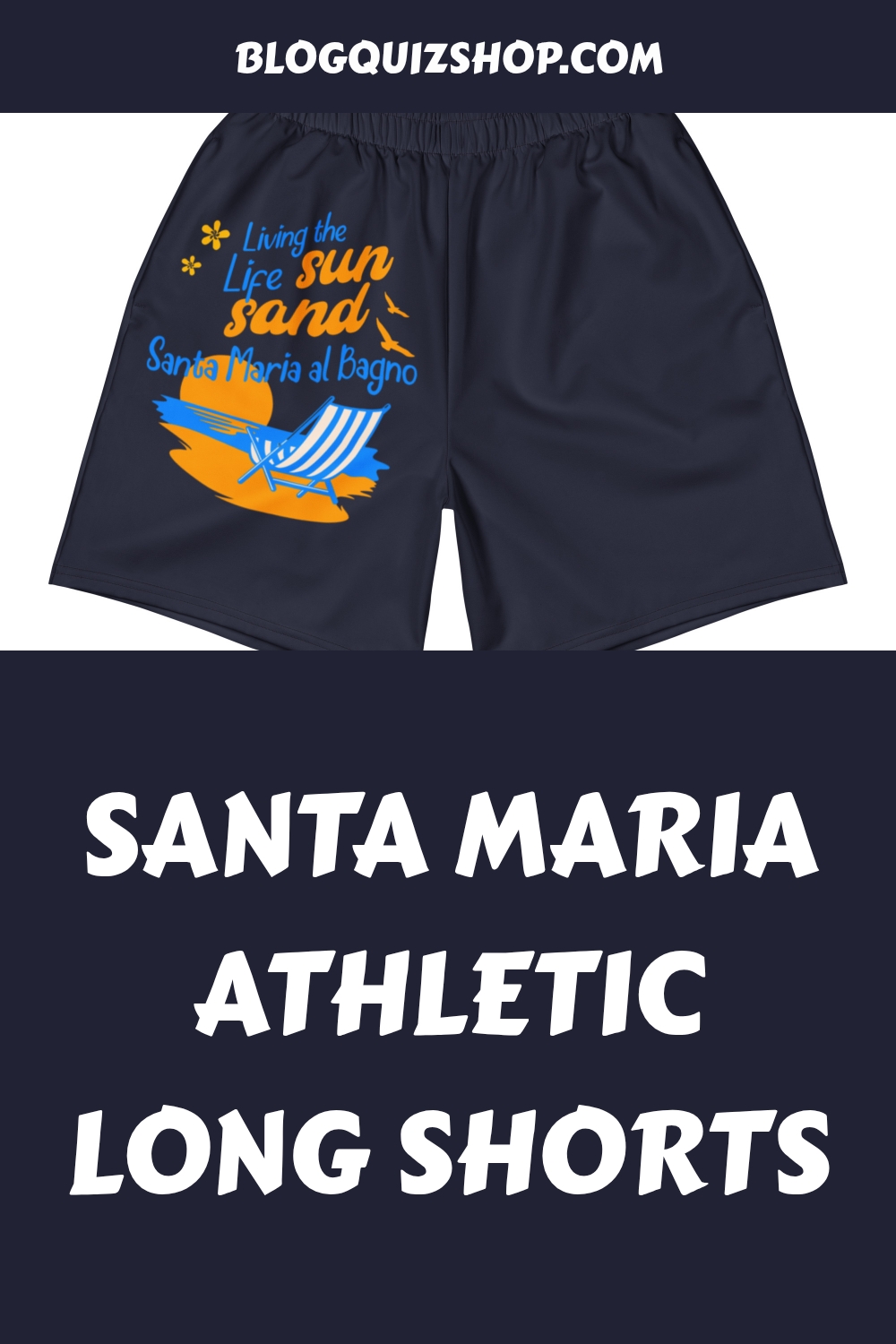 Santa Maria Athletic Long Shorts generated pin 25182