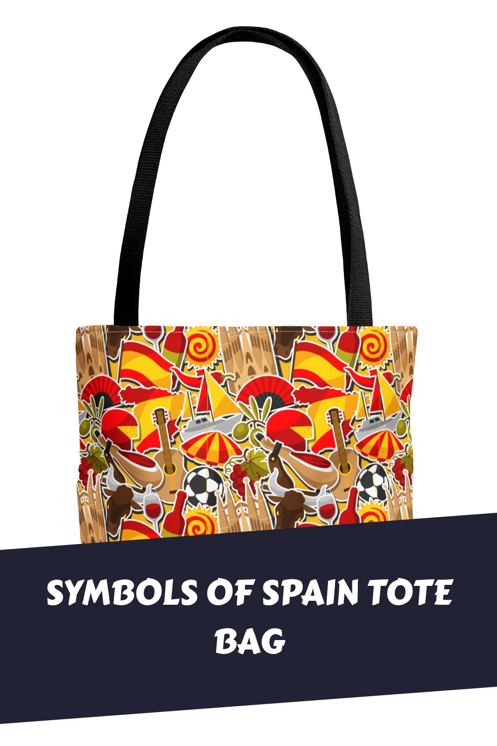 Symbols of Spain Tote Bag generated pin 30066 1