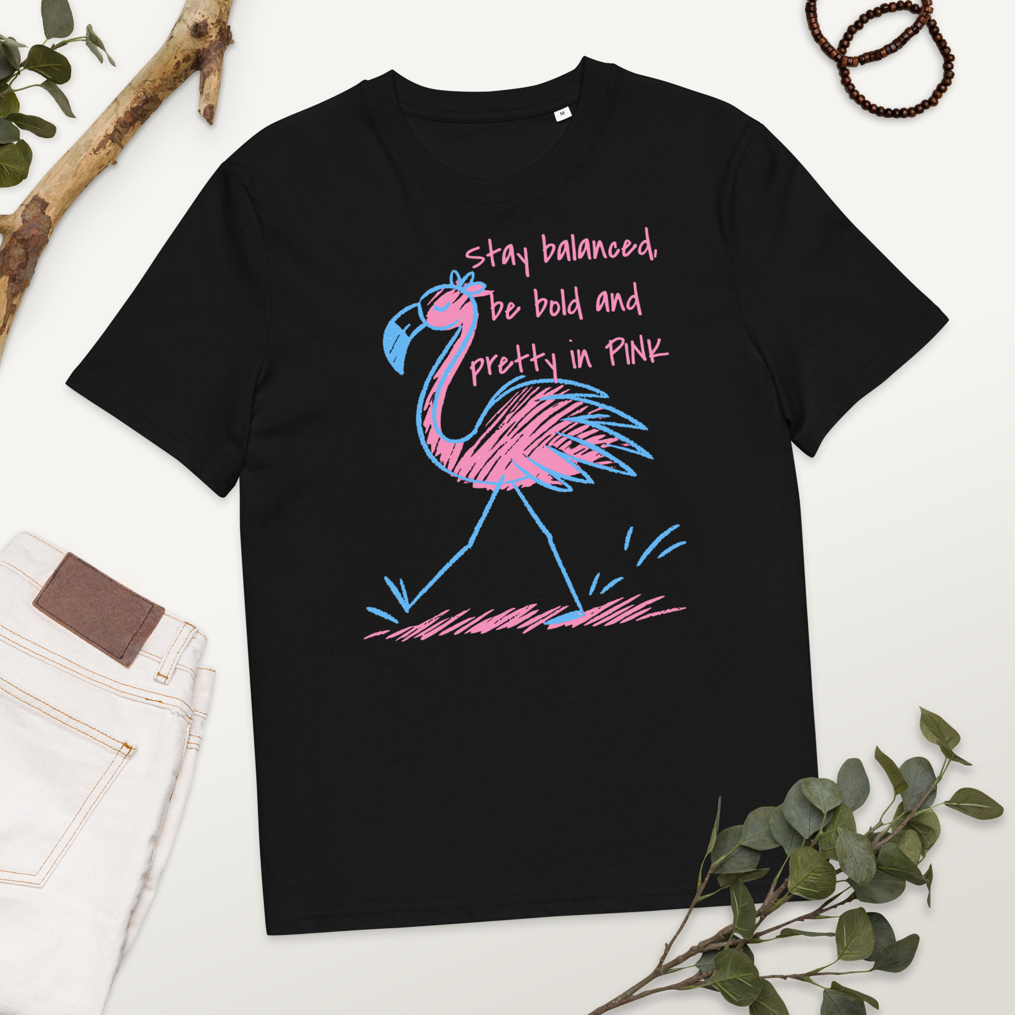 Pretty Flamingo Cotton T-Shirt 14 Pretty Flamingo Cotton T-Shirt - Image 14
