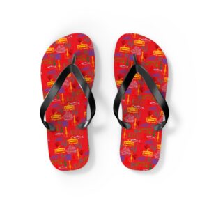 Symbols of Portugal Red Flip-Flops