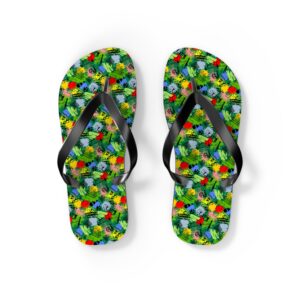 Life in Portugal Symbols Green Flip-Flops