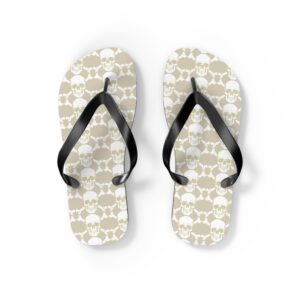White Skull Flip-Flops