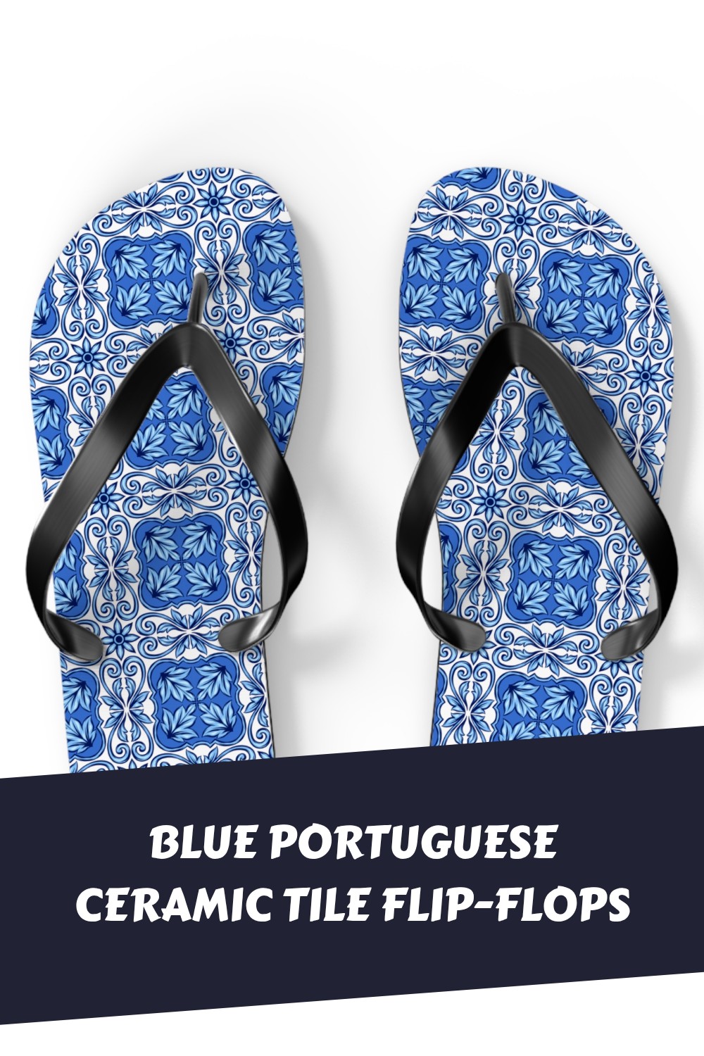 Blue Portuguese Ceramic Tile Flip Flops generated pin 29536 1