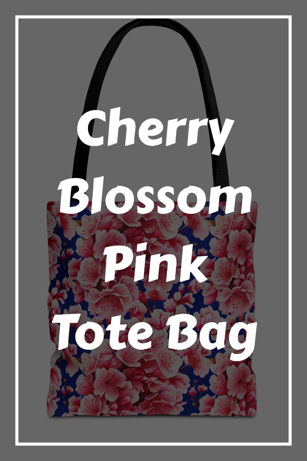 Cherry Blossom Pink Tote Bag generated pin 29693