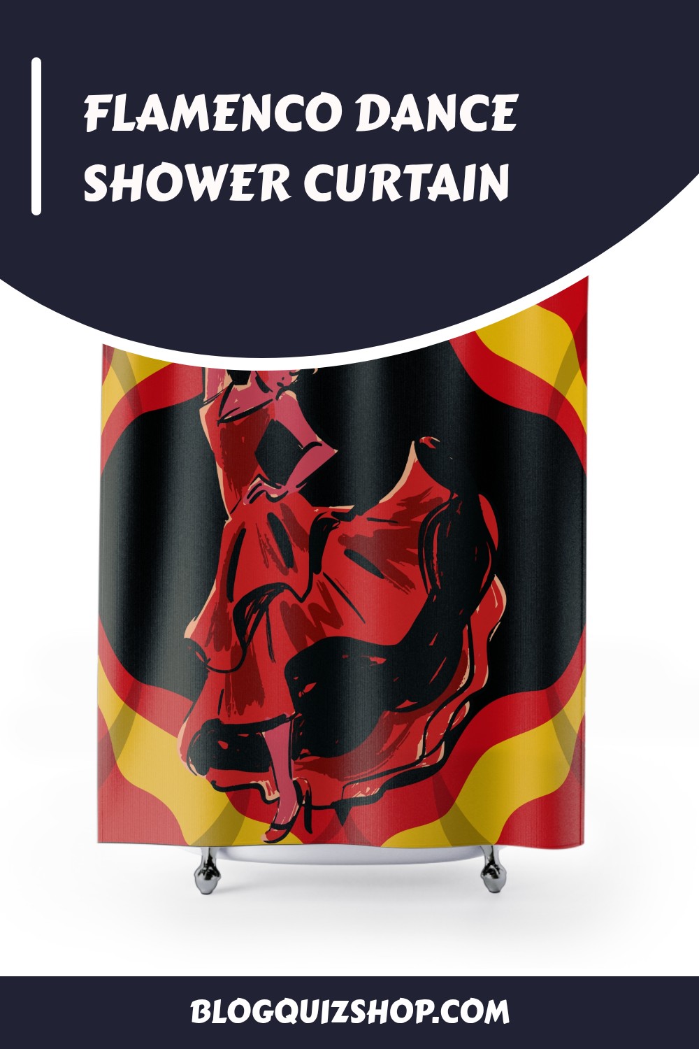 Flamenco Dance Shower Curtain generated pin 29627 1