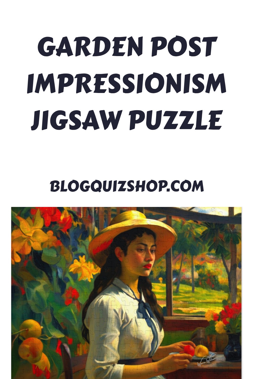 Garden Post Impressionism Jigsaw Puzzle generated pin 29913