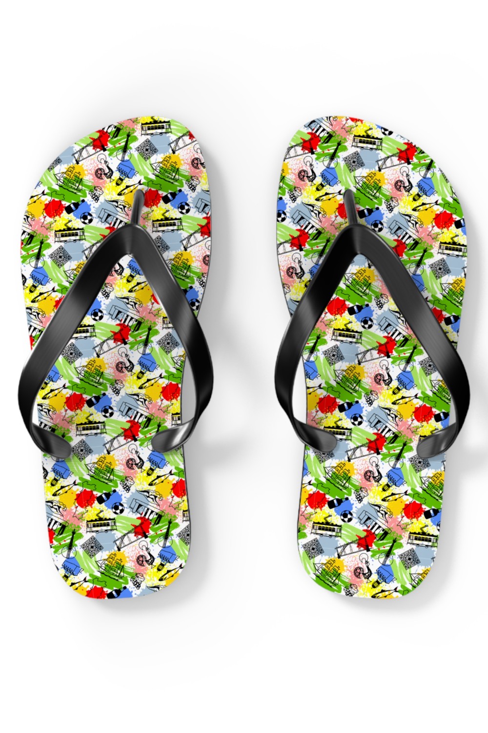 Life in Portugal Symbols White Flip Flops generated pin 29574 1