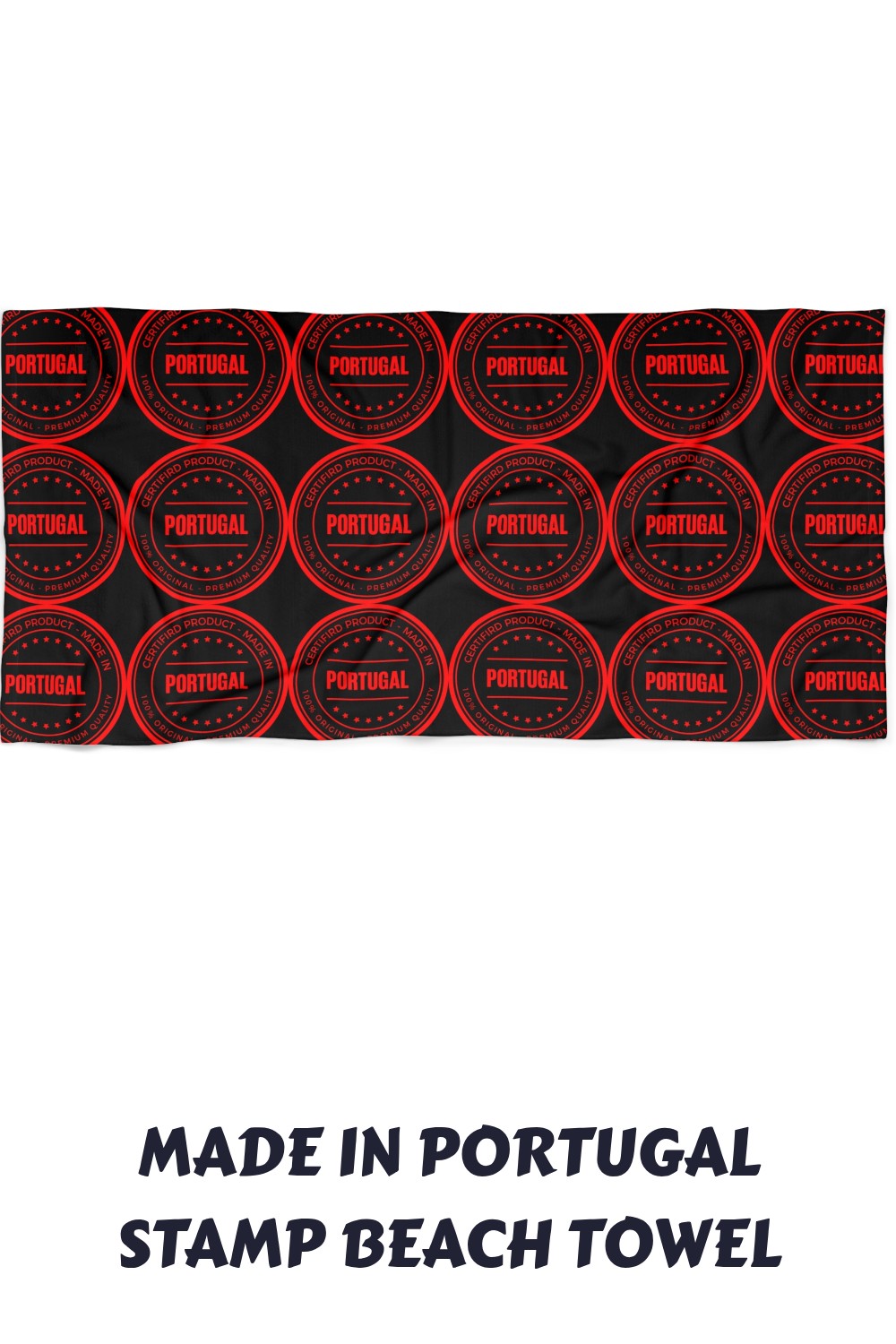Made in Portugal Stamp Beach Towel generated pin 29623