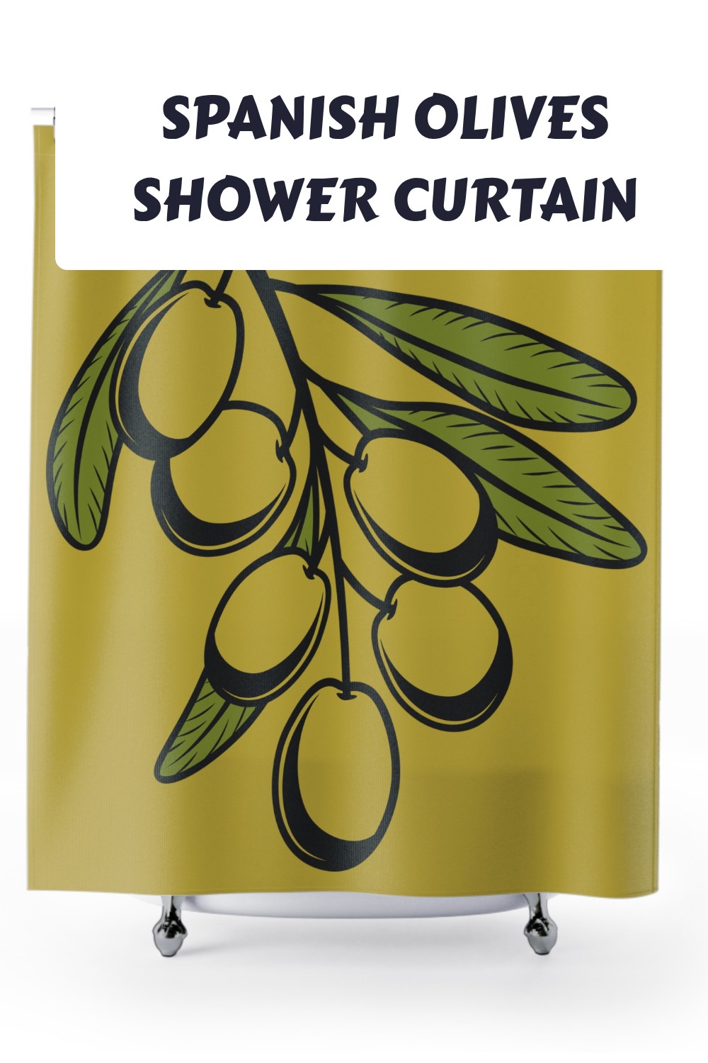 Spanish Olives Shower Curtain generated pin 29599