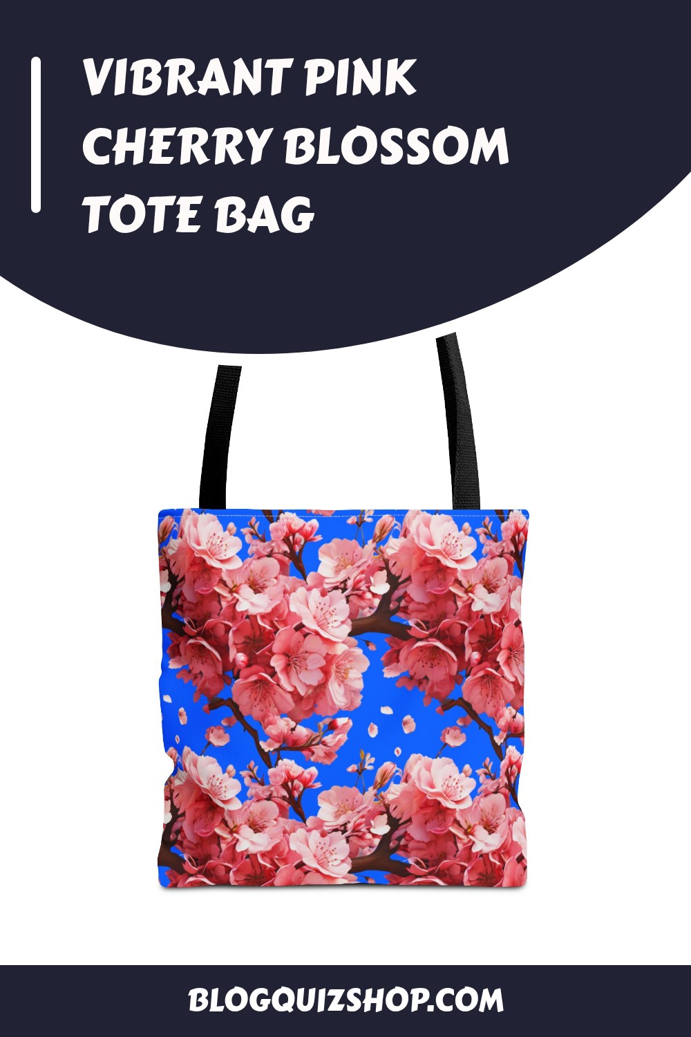 Vibrant Pink Cherry Blossom Tote Bag generated pin 29771 1