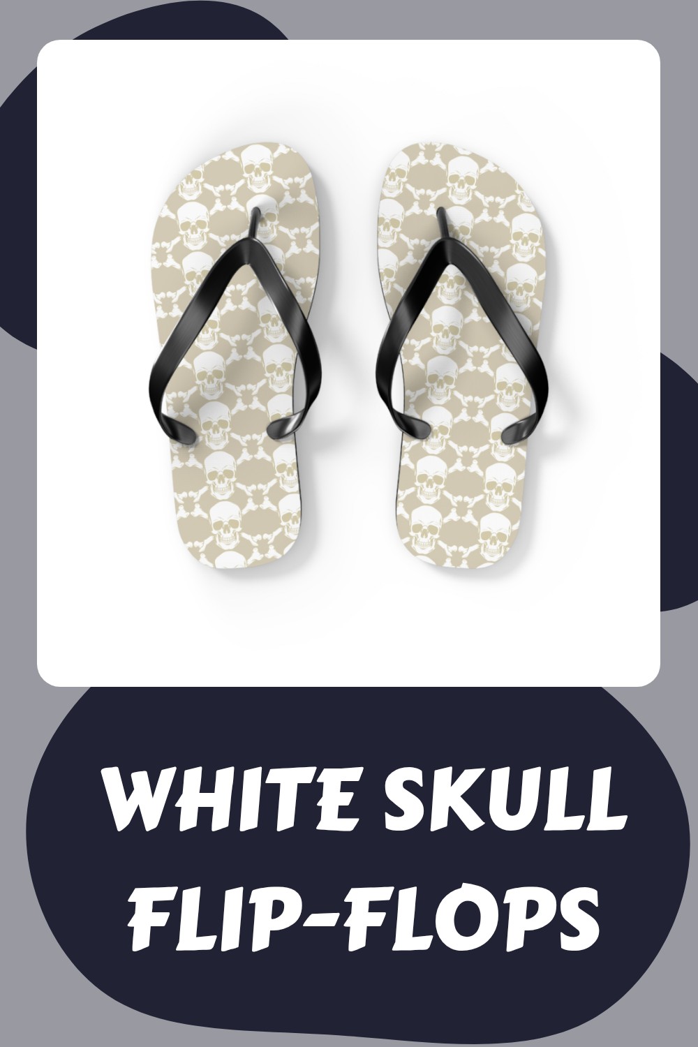 White Skull Flip Flops generated pin 33658 1