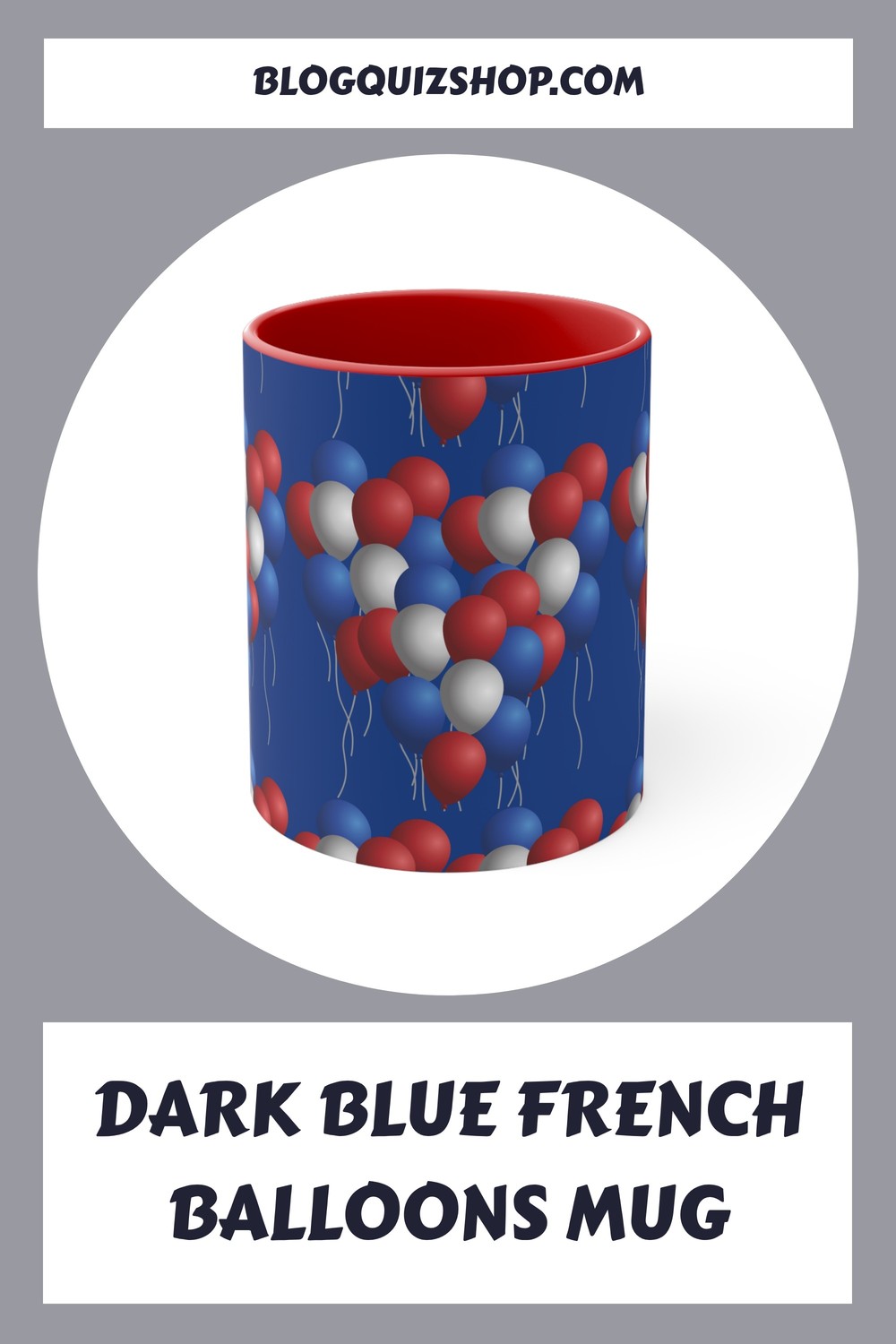 Dark Blue French Balloons Mug generated pin 28301