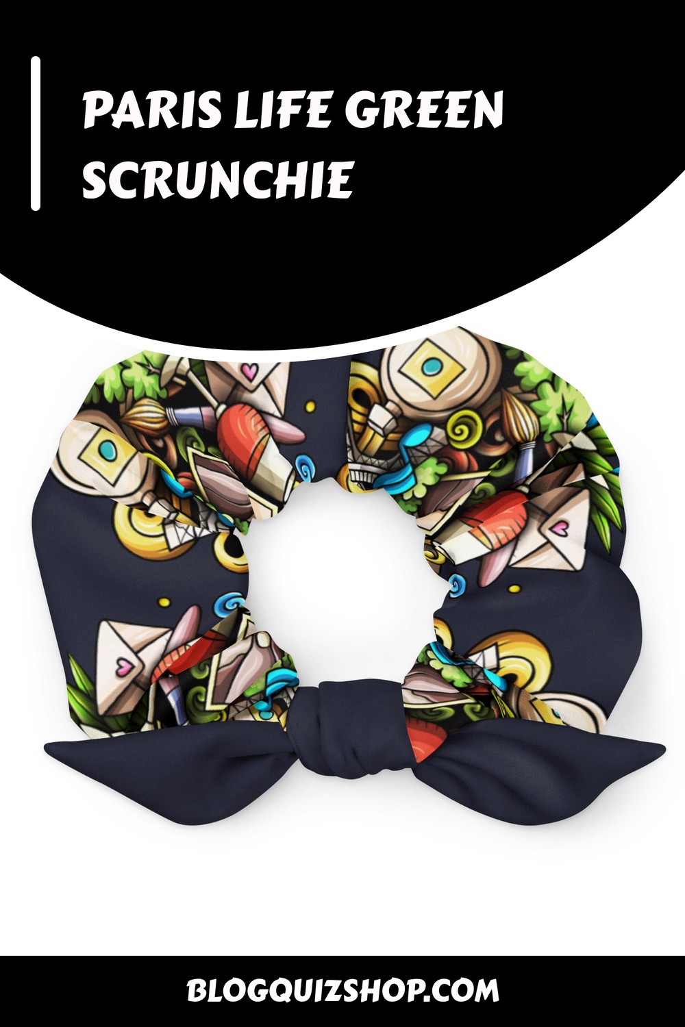 Paris Life Green Scrunchie generated pin 34321 1