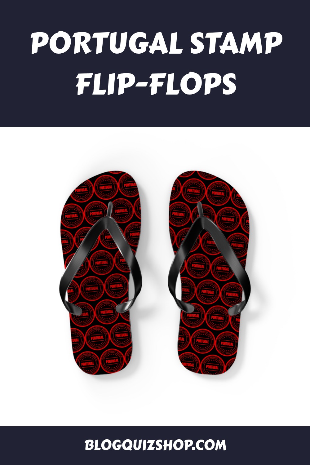 Portugal Stamp Flip Flops generated pin 29456 1