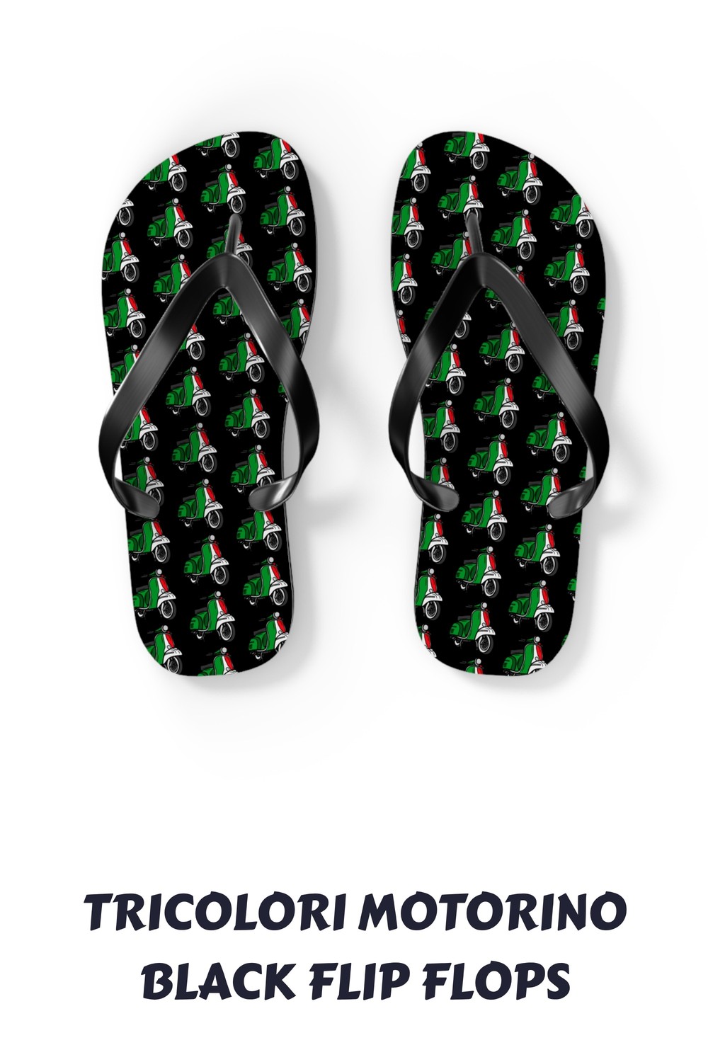 Tricolori Motorino Black Flip Flops generated pin 28536 2