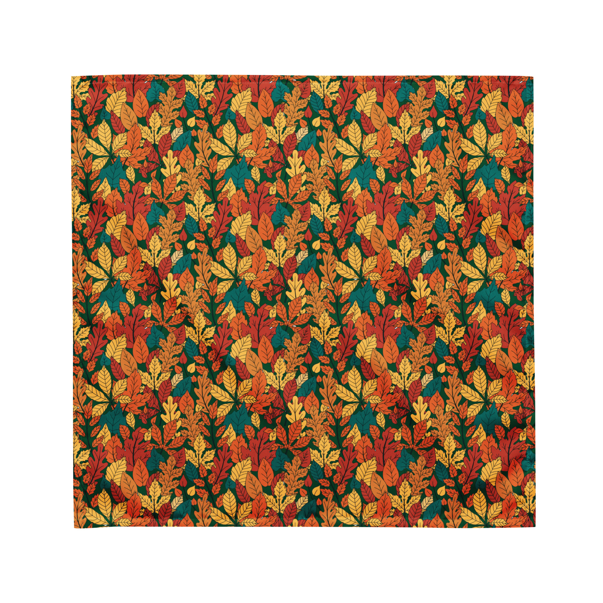 Autumn Leaves Green Bandana 10 Autumn Leaves Green Bandana - Image 10