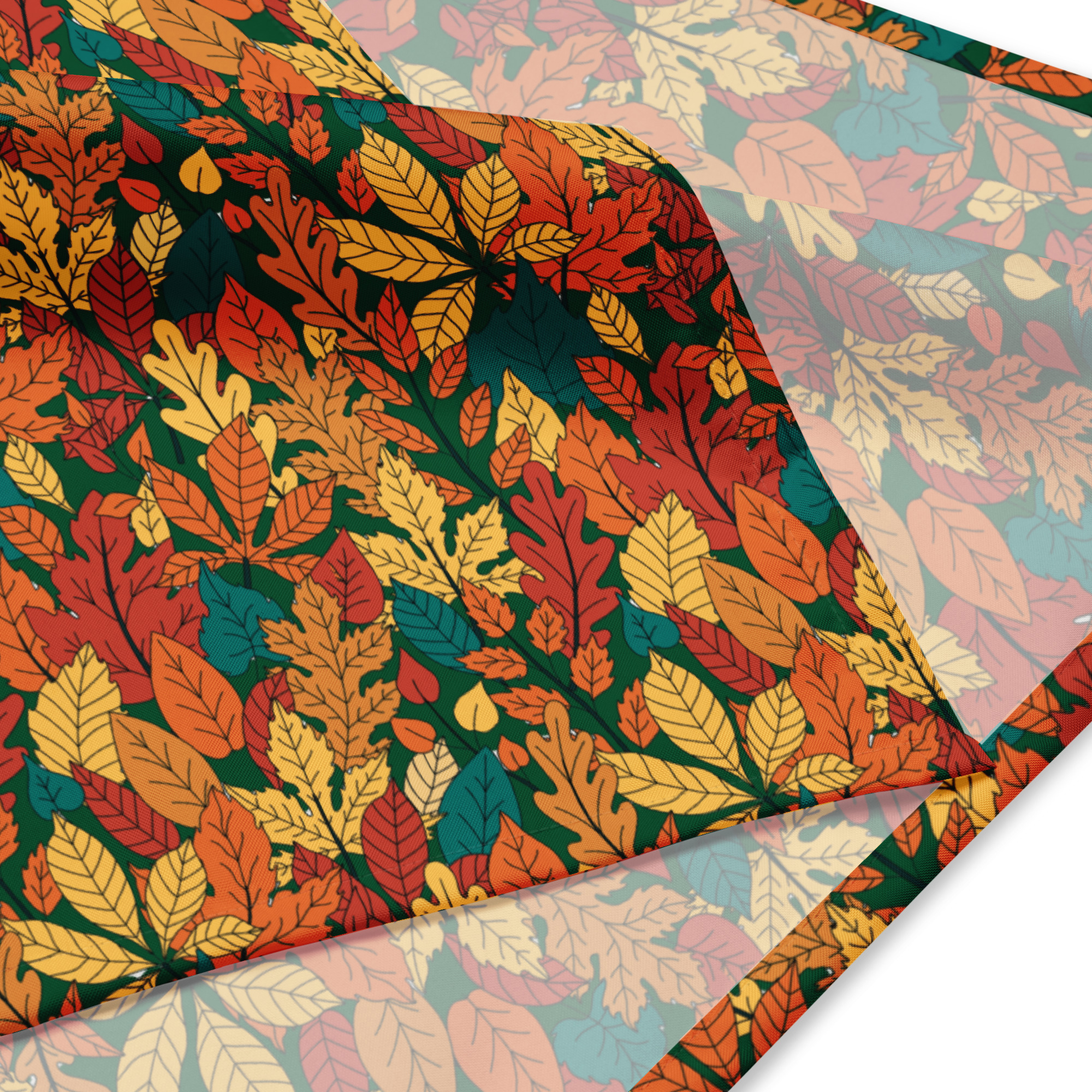 Autumn Leaves Green Bandana 12 Autumn Leaves Green Bandana - Image 12