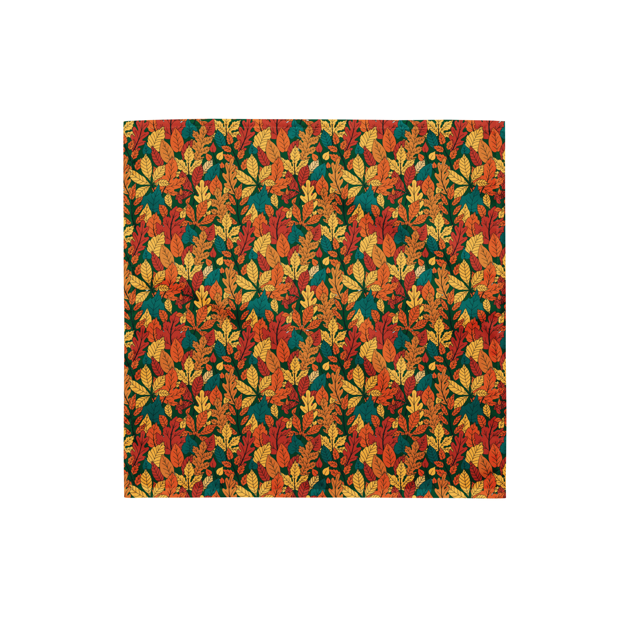 Autumn Leaves Green Bandana 2 Autumn Leaves Green Bandana - Image 2