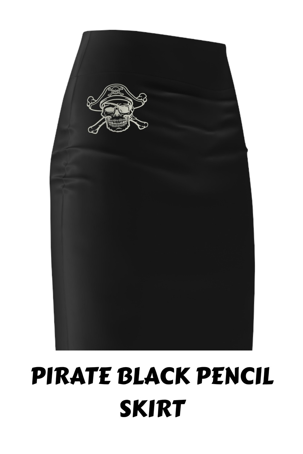 Pirate Black Pencil Skirt generated pin 34812