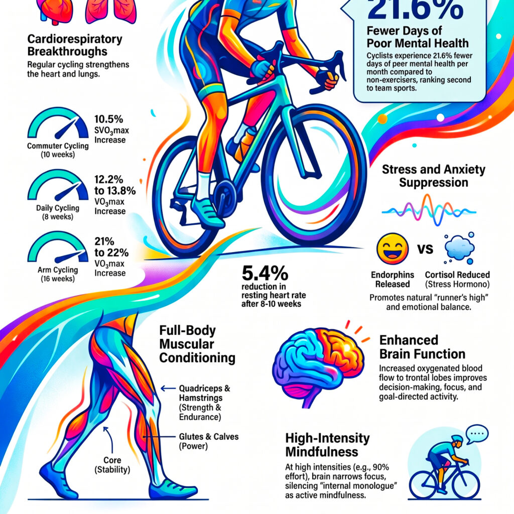 Cycling Health Benefits Infographic