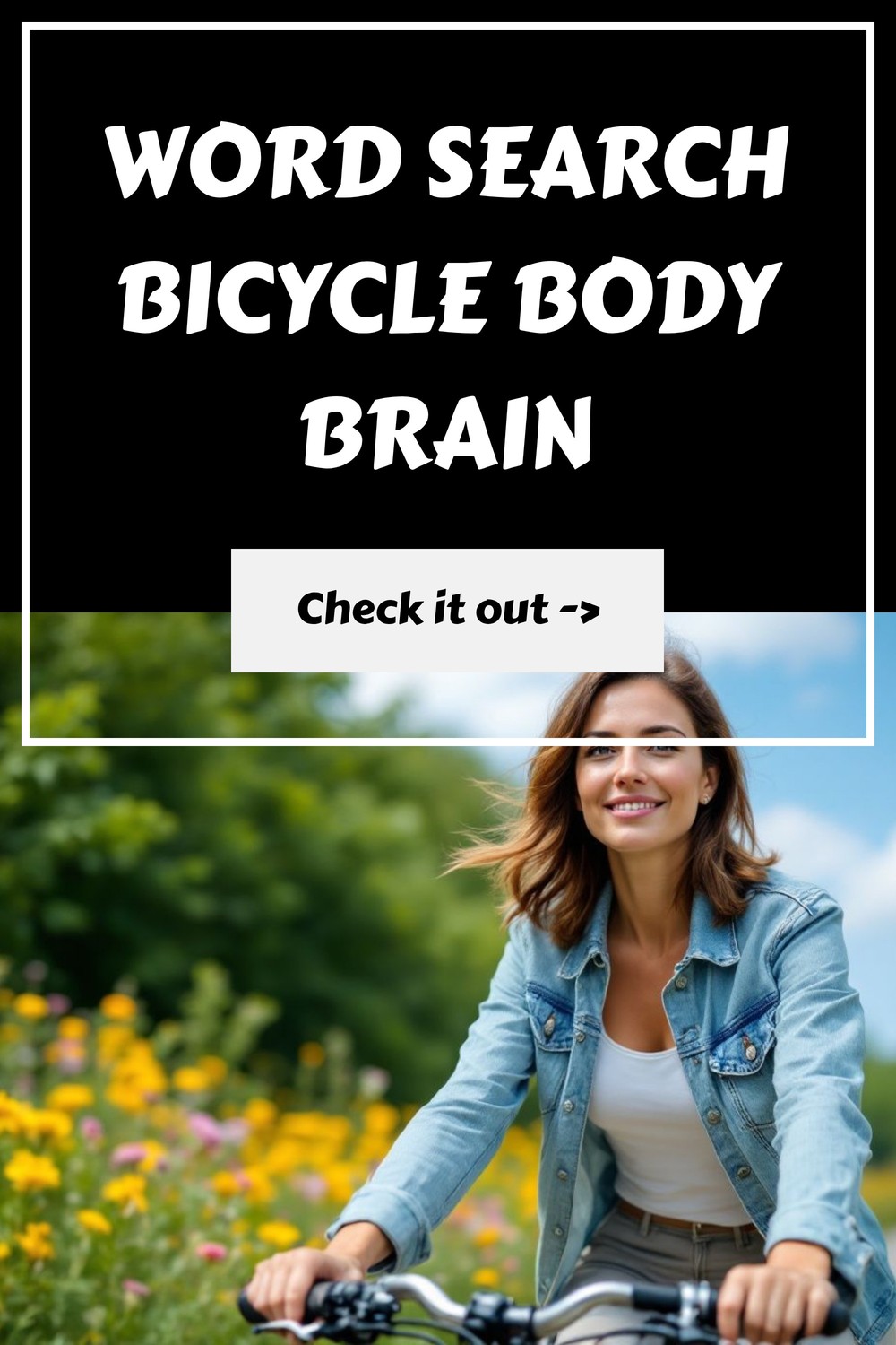 WORD SEARCH Bicycle Body Brain generated pin 37112
