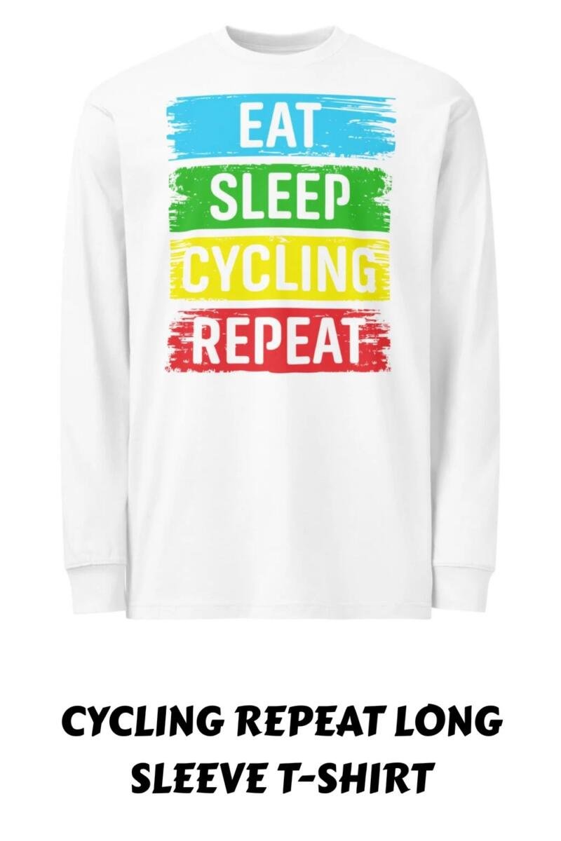 Cycling Repeat long sleeve T Shirt generated pin 39080