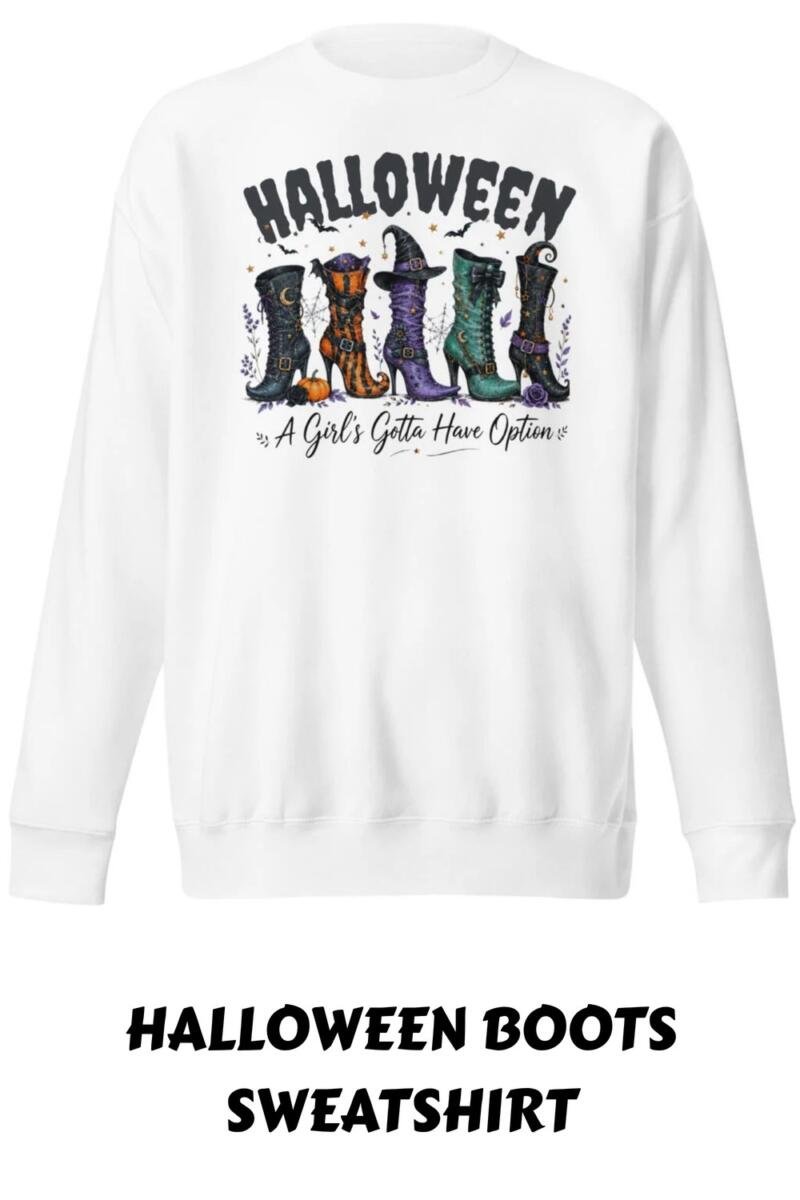 Halloween Boots Sweatshirt generated pin 39254 1