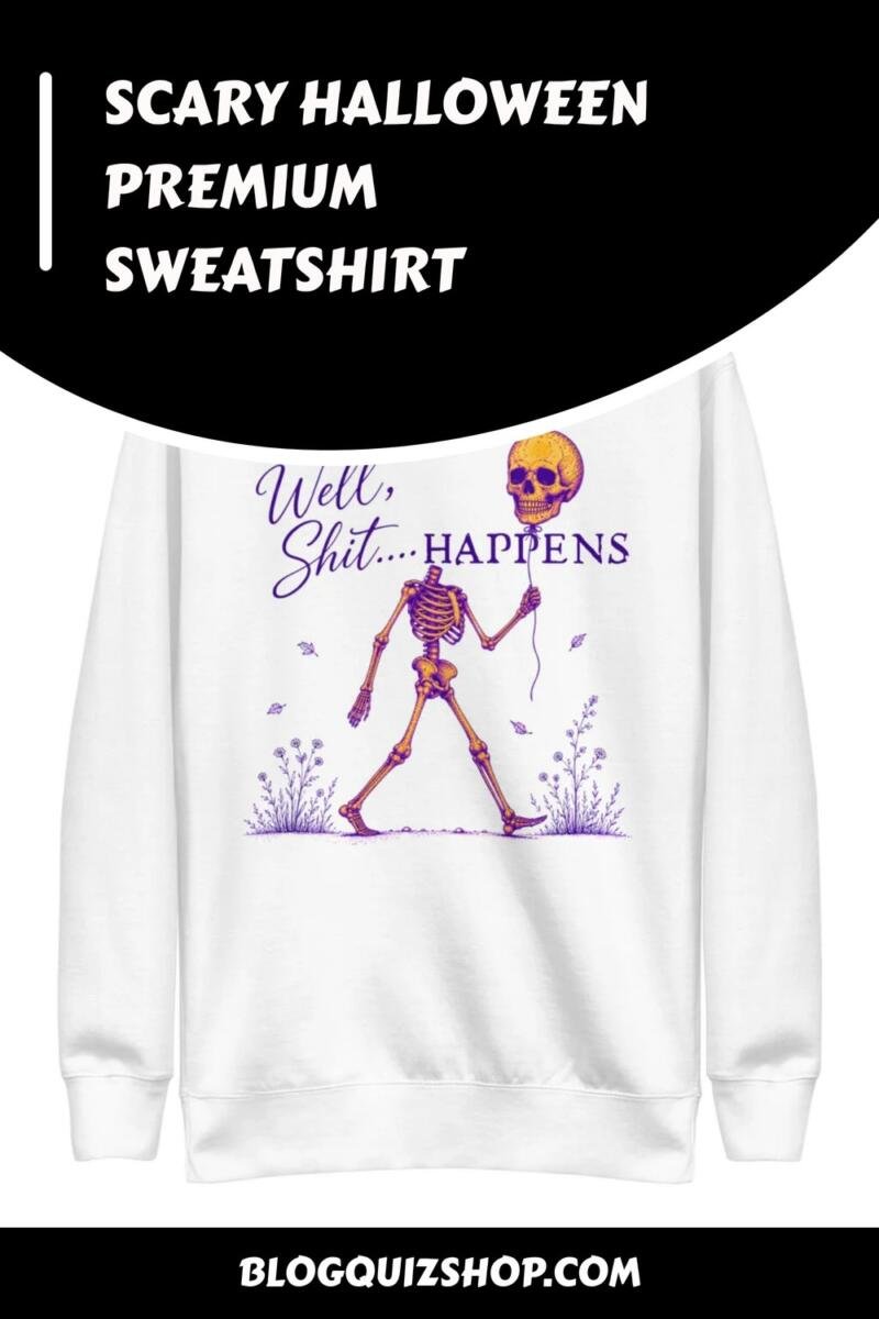 Scary Halloween Premium Sweatshirt generated pin 39512 1