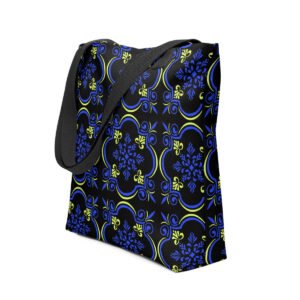 Dark Tiles of Portugal Tote Bag